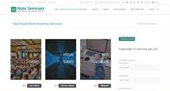 Desktop Screenshot of noteseminars.com